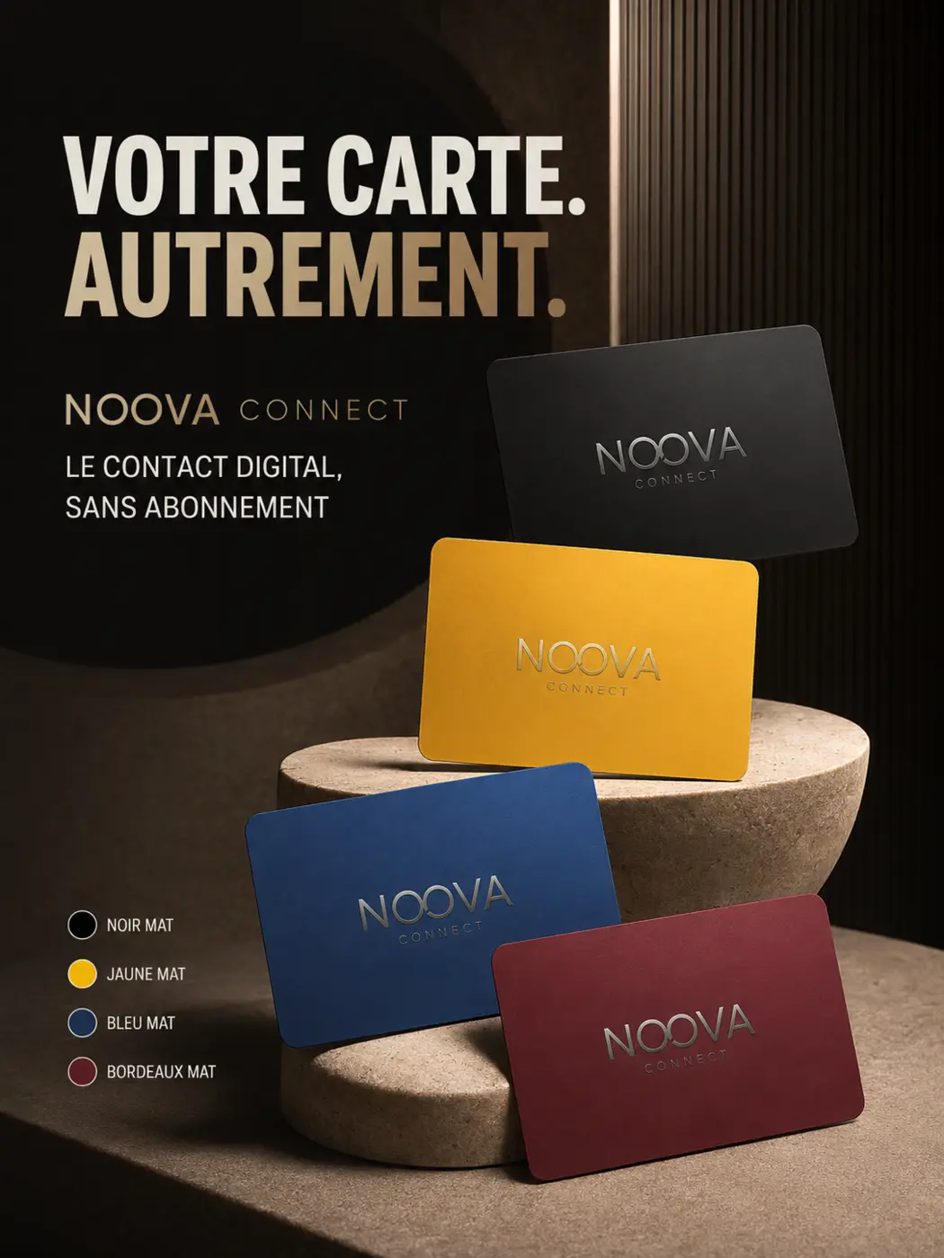 Cartes Noova Connect en plusieurs finitions